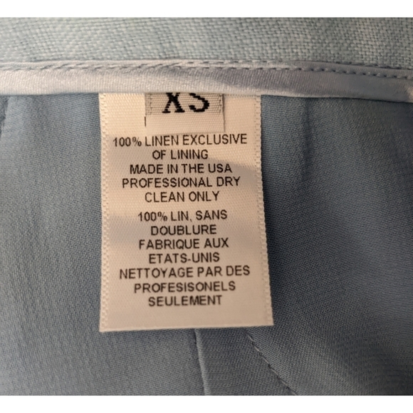SABLYN Charlee Linen High Waist Pants in Azure Blue Size XS - Picture 7 of 7